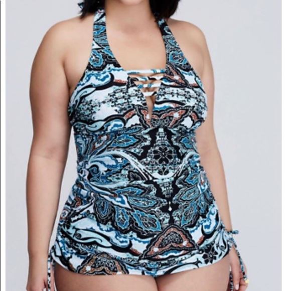 paisley tankini swimsuit